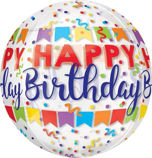 16" Μπαλόνι Happy Birthday banner ORBZ
