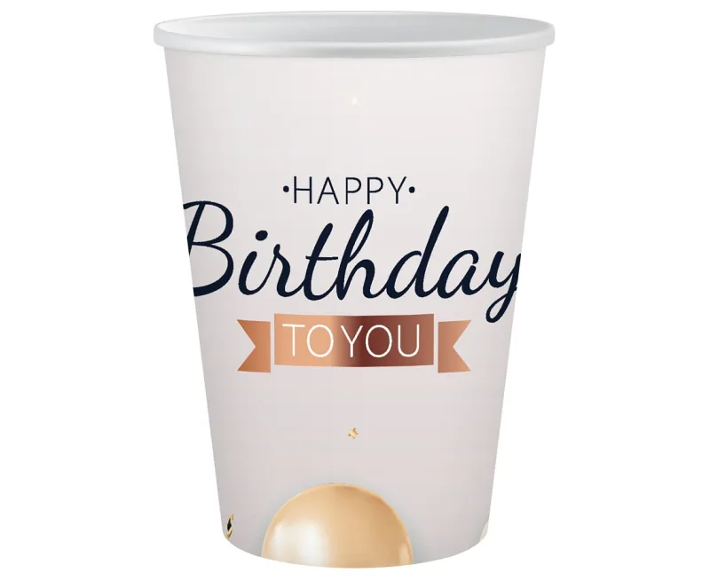 Ποτήρια Rosegold Birthday (6 τεμ)