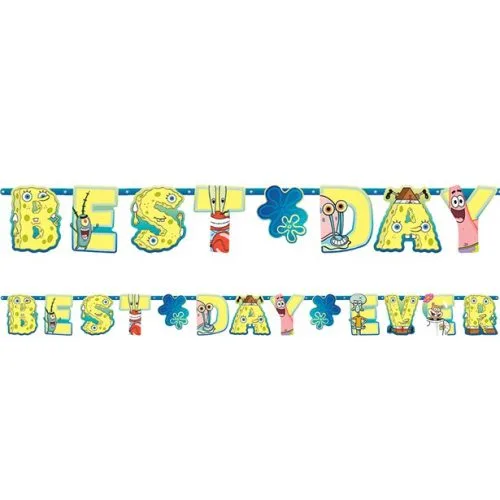 Γιρλάντα Μπομπ Σφουγγαράκης "Best Day Ever" 320cm