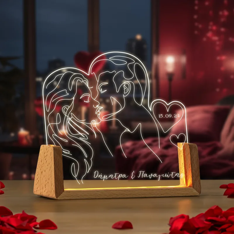 Φωτιστικό led με βάση - Kissing Couple