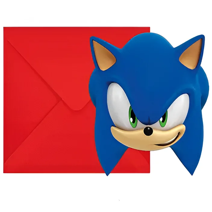 Προσκλήσεις με φάκελο Sonic (6 τεμ)