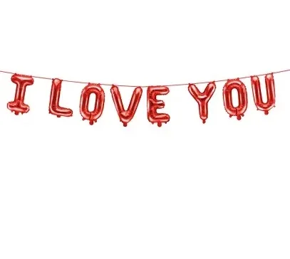 Σετ μπαλόνια φράση "I LOVE YOU"
