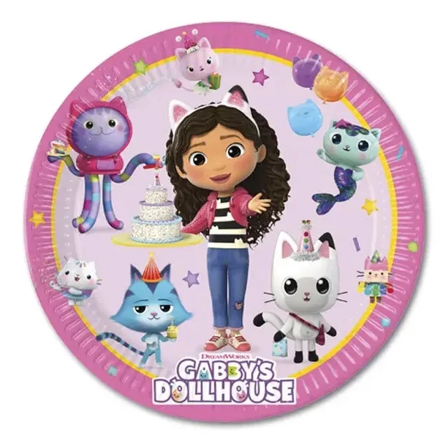 Πιάτα φαγητού Gabby's Dollhouse (8 τεμ)
