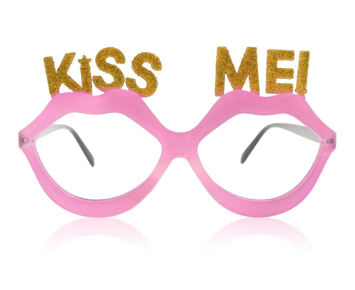 Πλαστικά ροζ Γυαλιά Kiss me