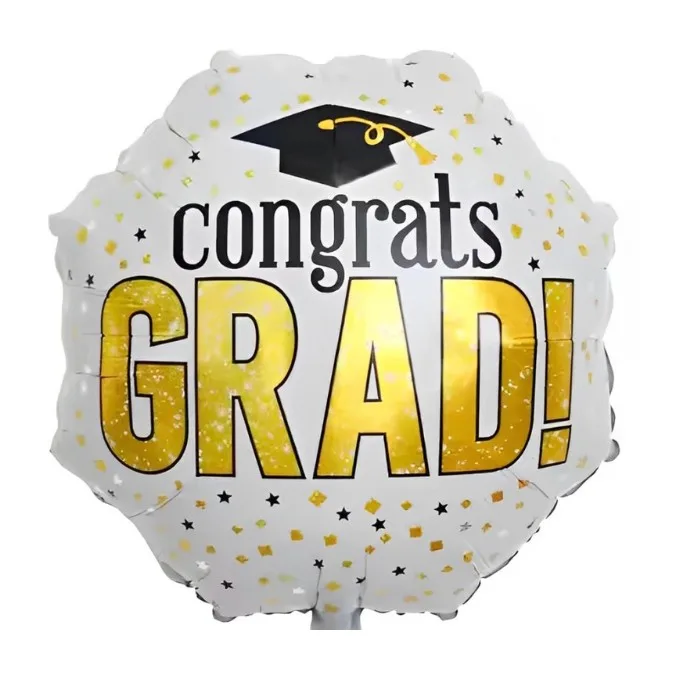 18″ Μπαλόνι Αποφοίτησης Οκτάγωνο Congrats Grad