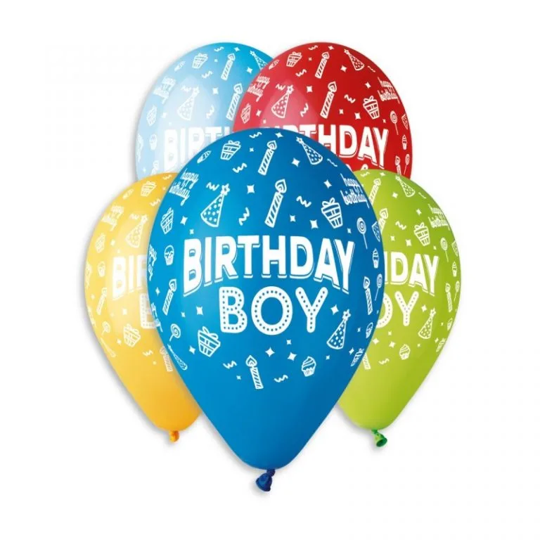 13" Μπαλόνια Birthday Boy (25 τεμ)