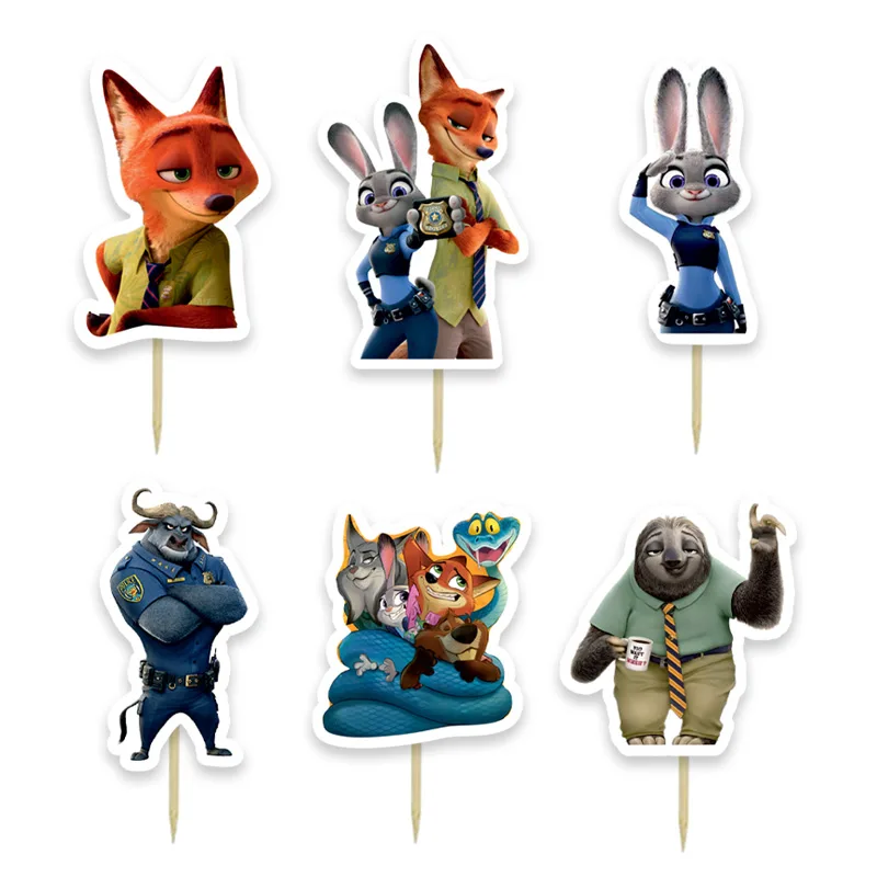 Οδοντογλυφίδες πάρτυ Zootopia (6 τεμ)