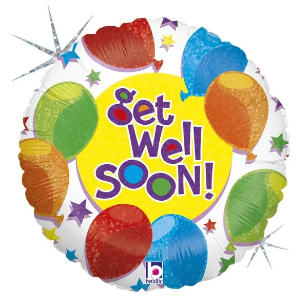 18" Μπαλόνι Get Well balloons &amp; stars