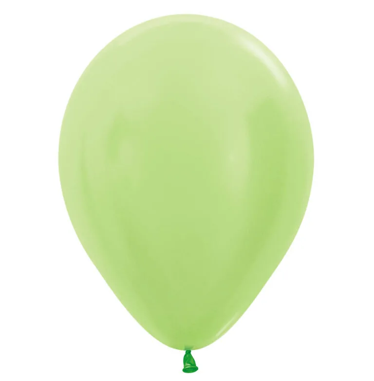 5" Λαχανί Lime Περλέ λάτεξ Mπαλόνι (100 τεμ)