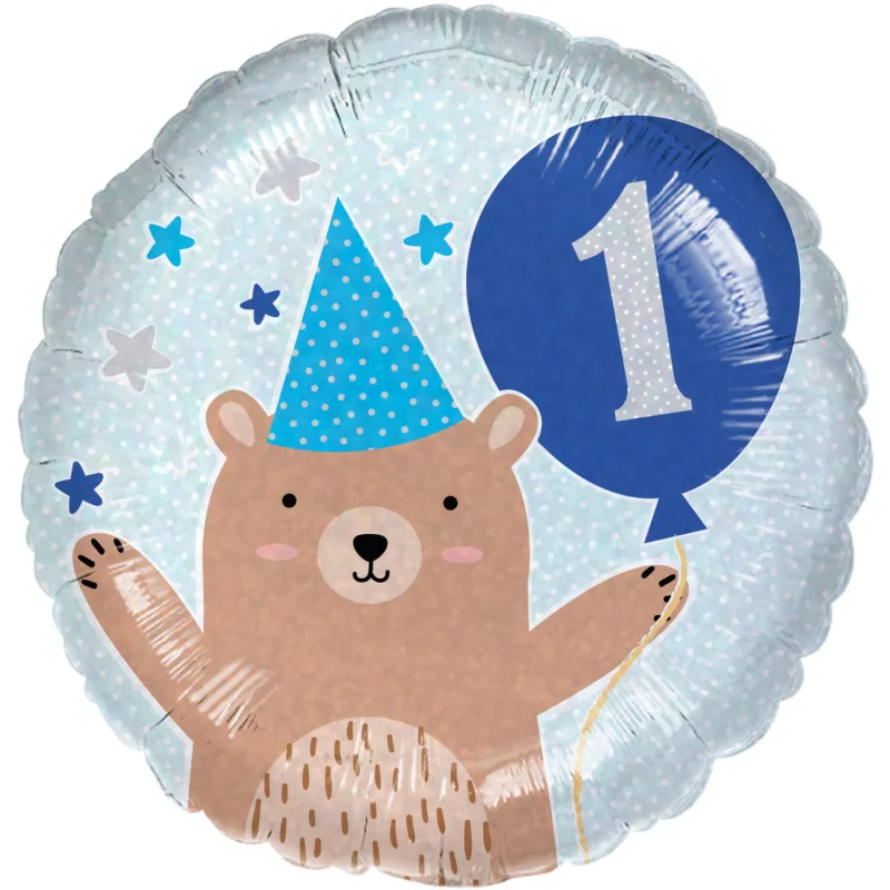 18″ Μπαλόνι Αρκουδάκι – 1st Birthday Boy