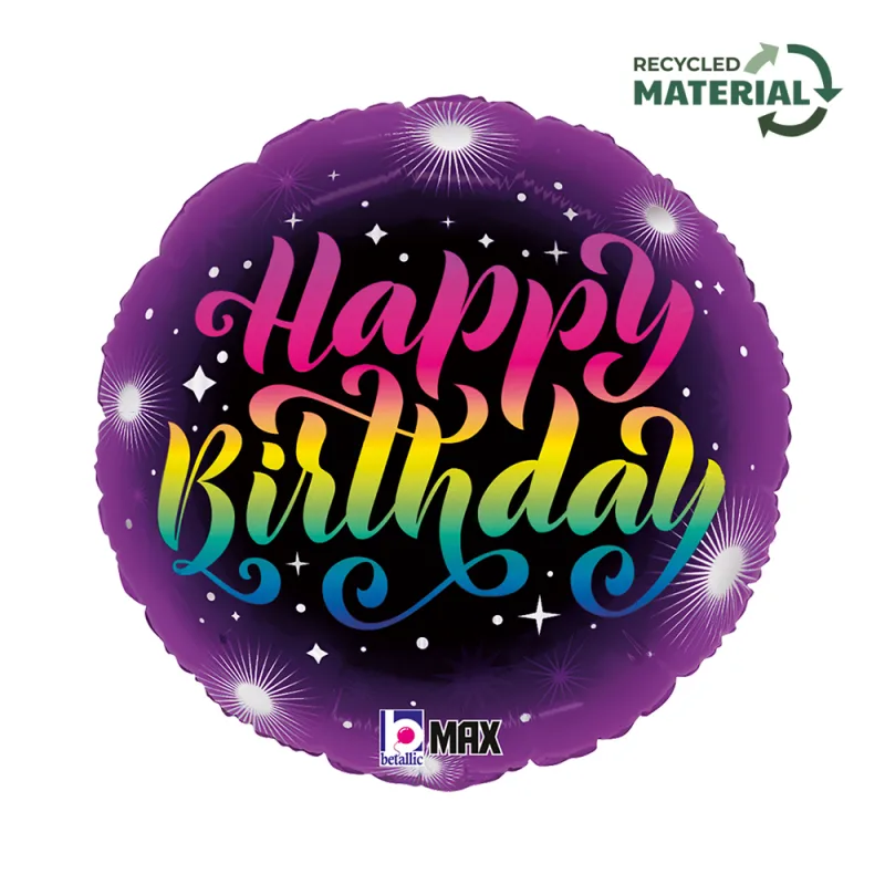 18" Μπαλόνι Neon Happy Birthday