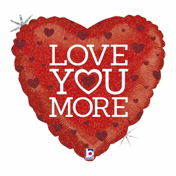 18'' Μπαλόνι αγάπης 'Love you more'
