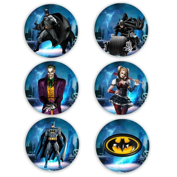 Ξύλινες Κονκάρδες Batman (6 τεμ)