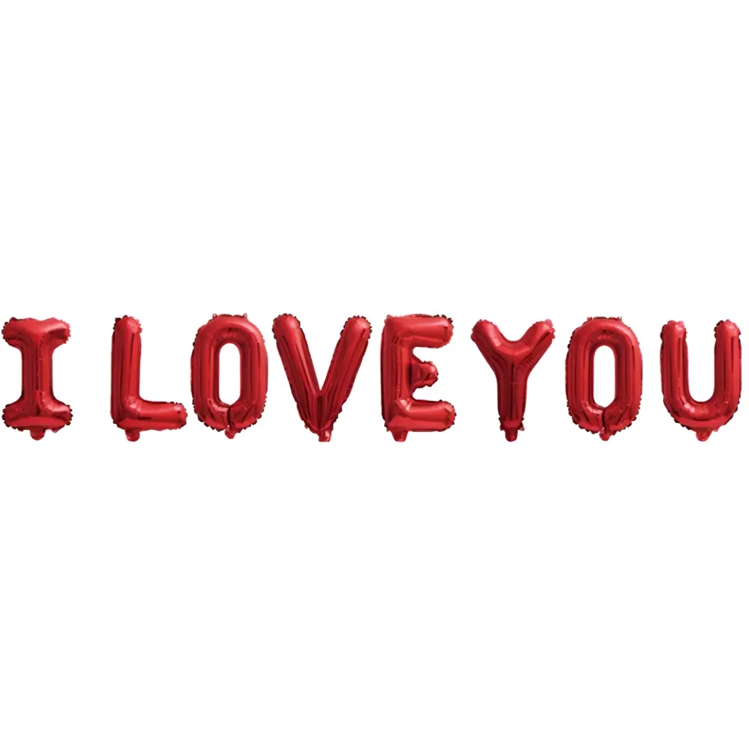 Μπαλόνια φράση ‘I LOVE YOU’ (8 τεμ)