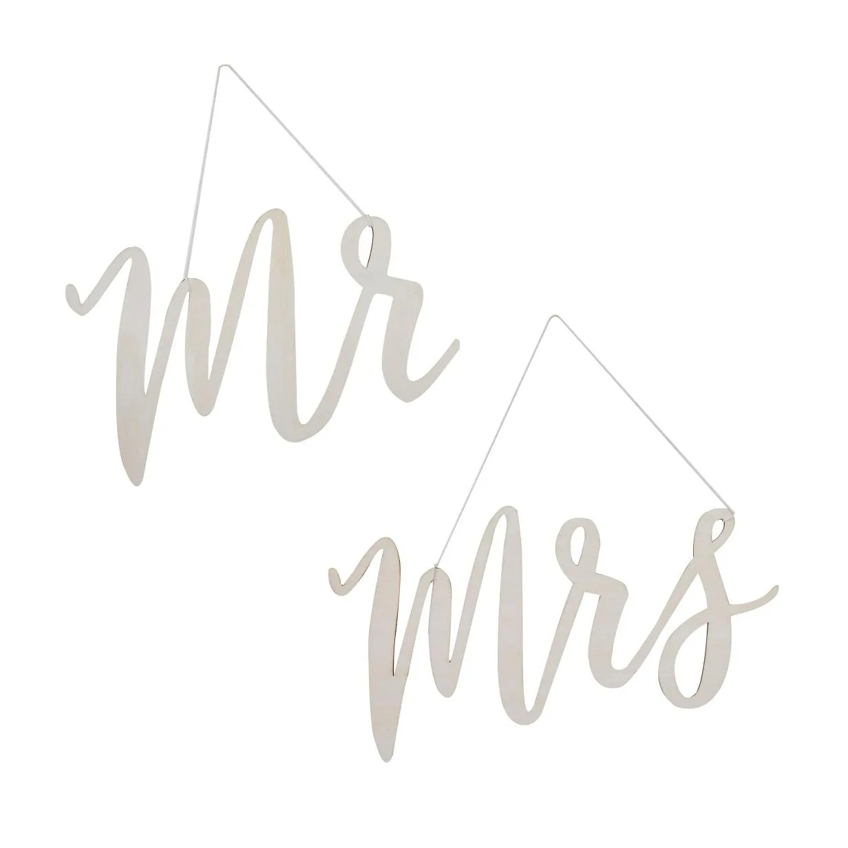 Ξύλινα Διακοσμητικά καρέκλας γάμου Mr &amp; Mrs
