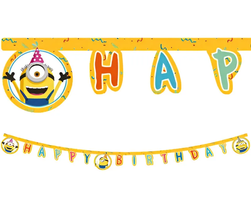 Γιρλάντα Happy Birthday Minions 200cm