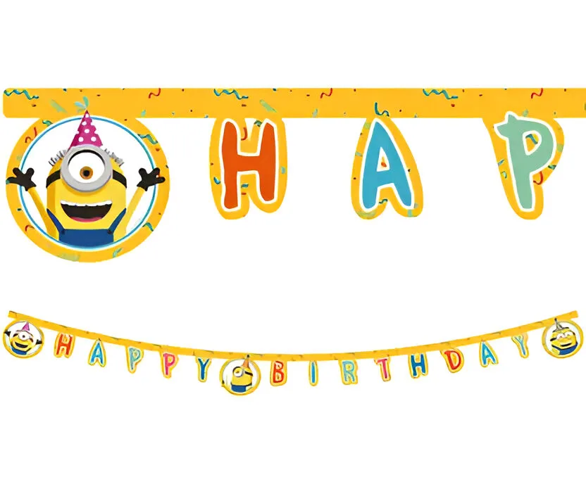 Γιρλάντα Happy Birthday Minions 200cm