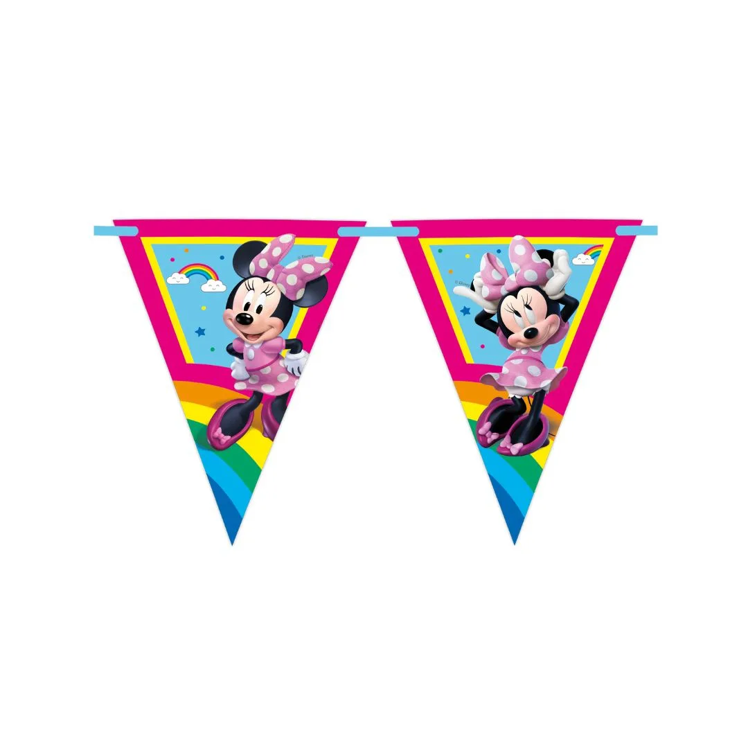Τριγωνικά Σημαιάκια Minnie Rainbow 230cm