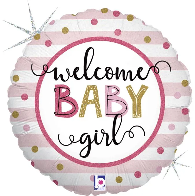 18" Μπαλόνι Welcome Baby Girl