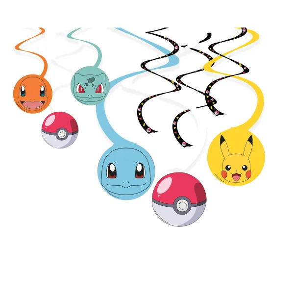 Swirl Διακοσμητικά Oροφής Pokemon party (6 τεμ)