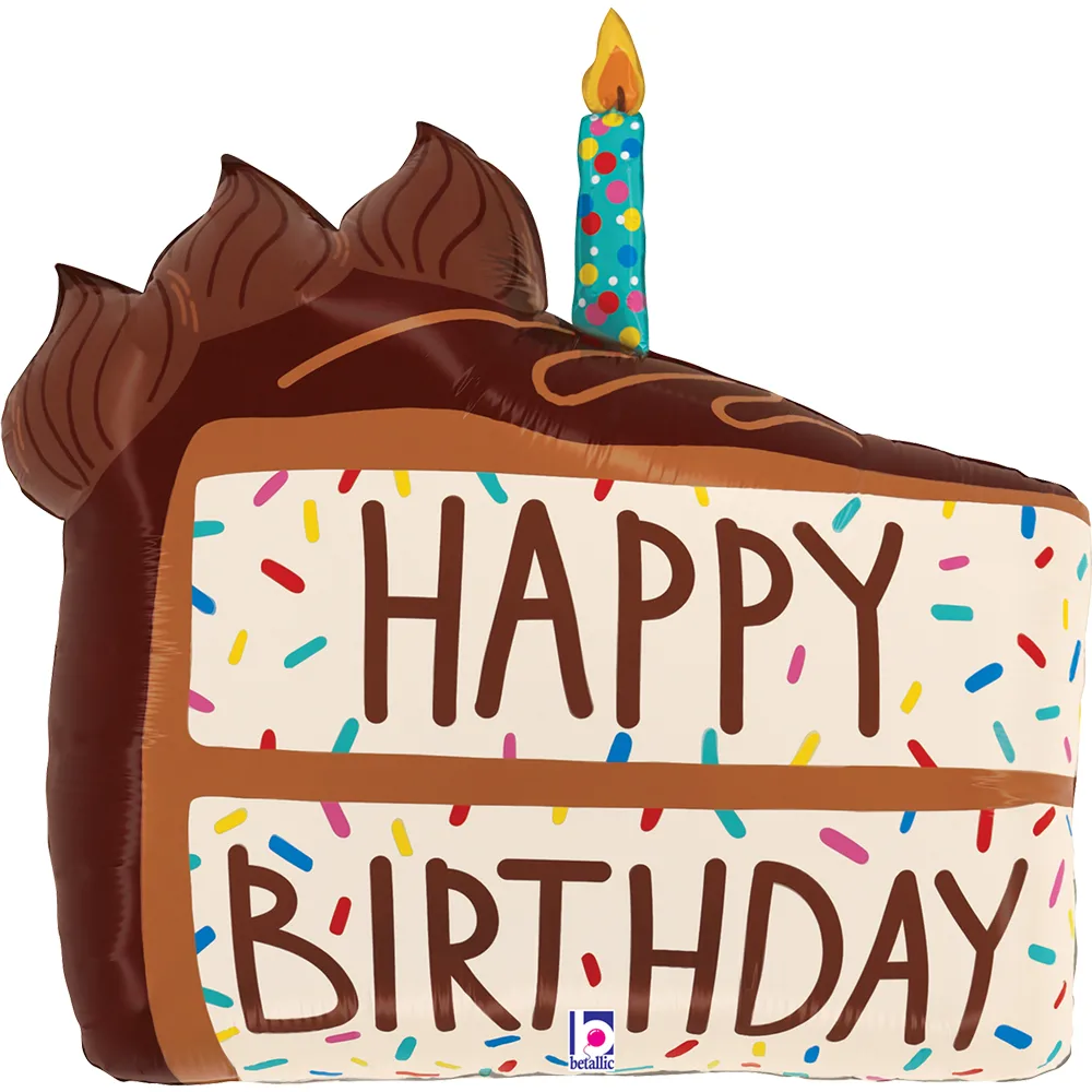 28" Μπαλόνι κομμάτι Τούρτας 'Happy Birthday'