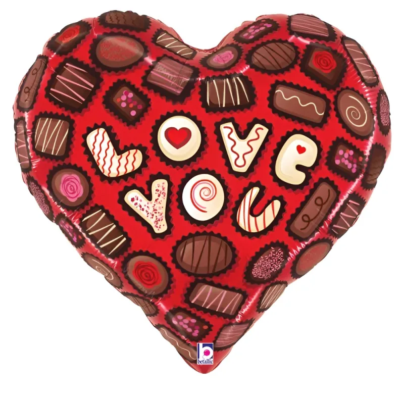 23" Μπαλόνι καρδιά Love You Chocolates