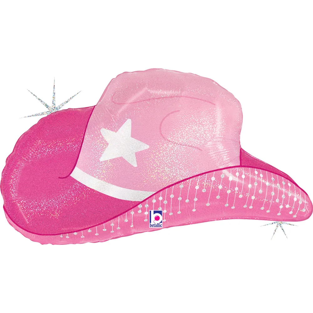 26" Μπαλόνι ροζ Καπέλο Cowgirl