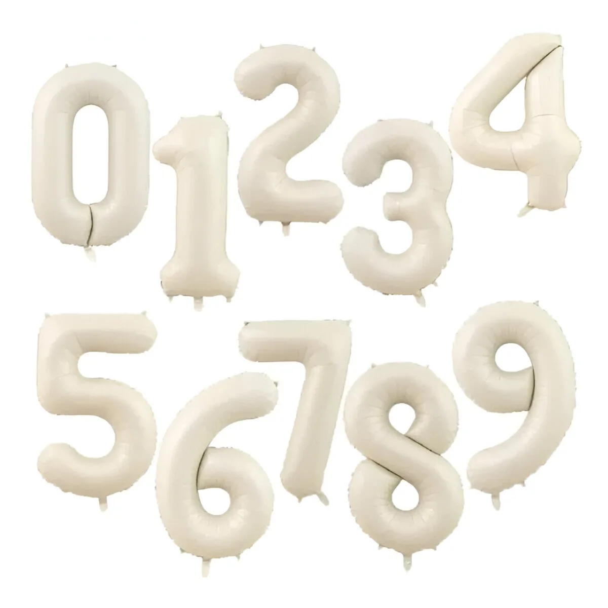 Μπαλόνια Αριθμοί Μπεζ 86 cm – 34″