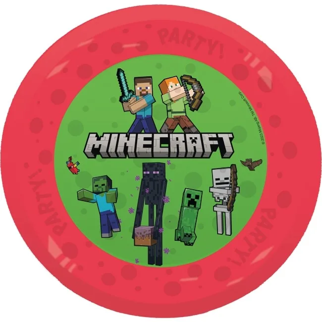 Πιάτα πολλαπλών χρήσεων - Minecraft (4 τεμ)