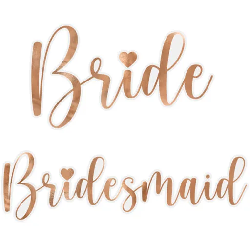 Αυτοκόλλητα Bride &amp; Bridesmaid (6 τεμ)