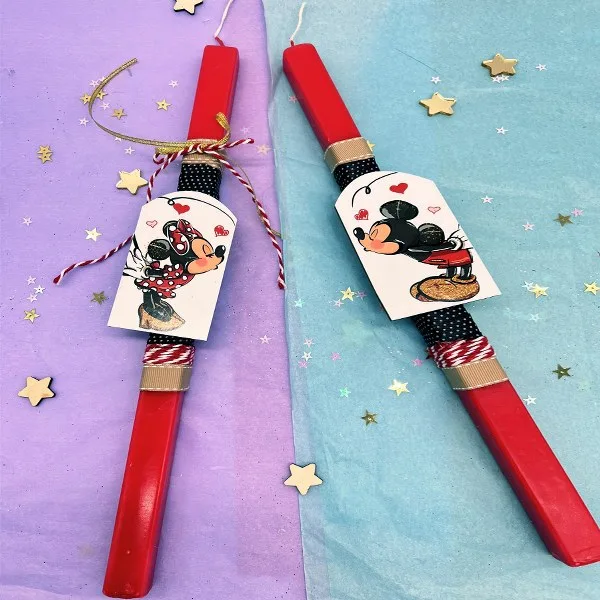 Λαμπάδες για ζευγάρι Mickey &amp; Minnie (2 τεμ)
