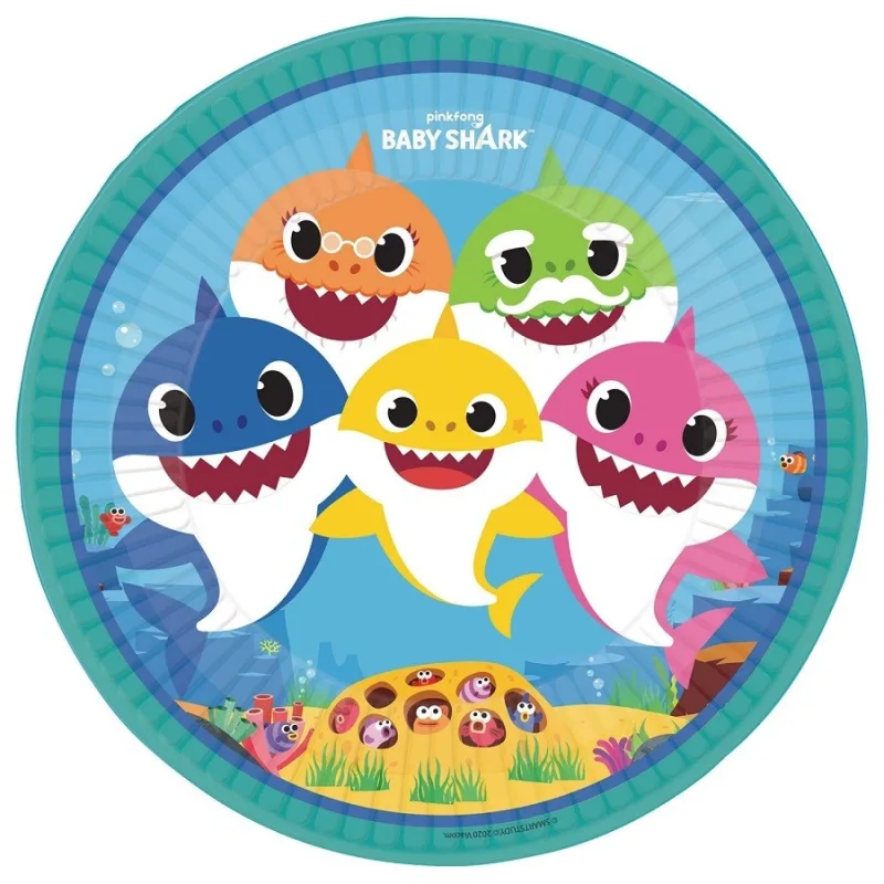 Πιάτα πάρτυ Baby Shark (8 τεμ)