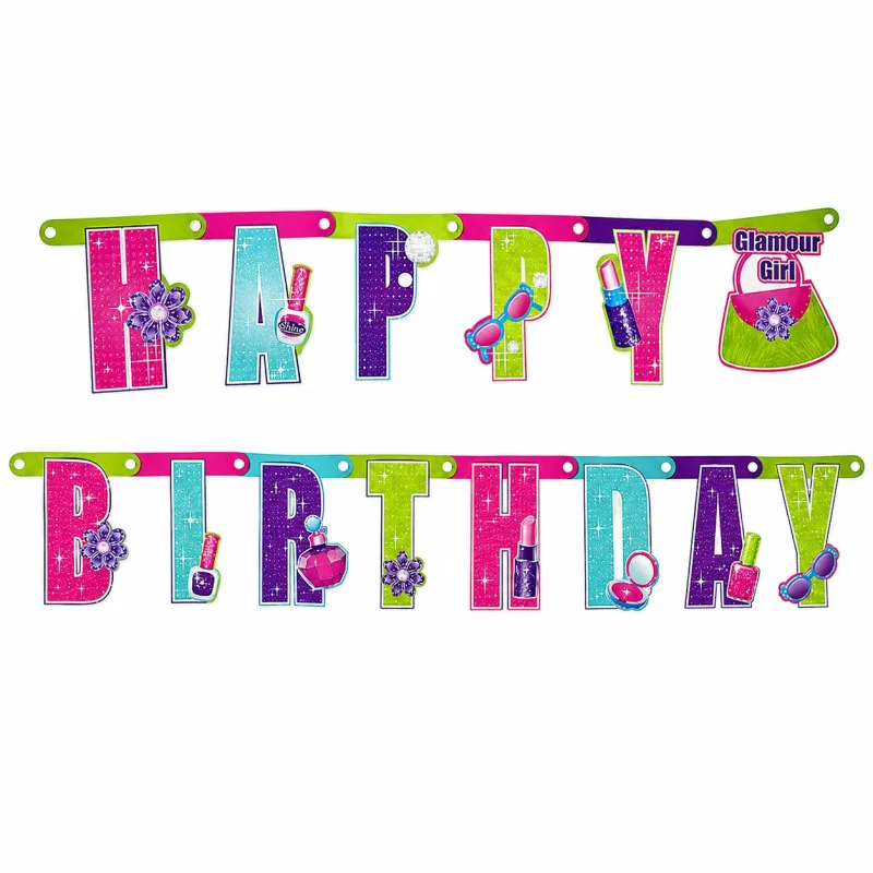 Γιρλάντα Happy Birthday - Glamour Girl (180cm)