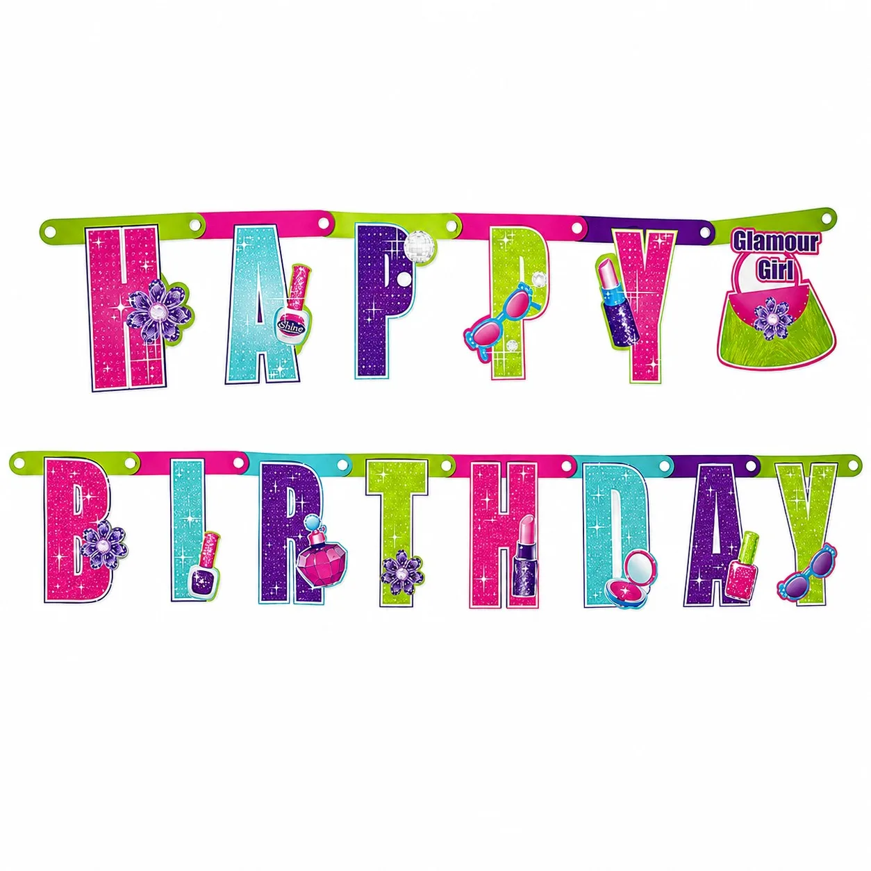 Γιρλάντα Happy Birthday - Glamour Girl (180cm)