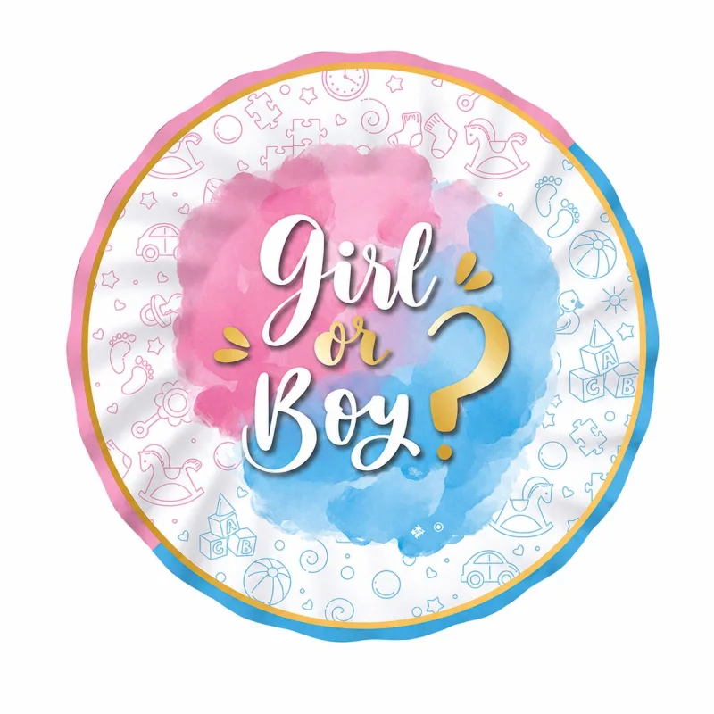 Χάρτινα Πιάτα – Girl or Boy (8 Τεμ)