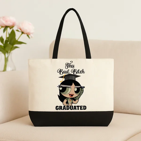 Λινή Τσάντα Για Απόφοιτο - This Bad Bitch Graduated