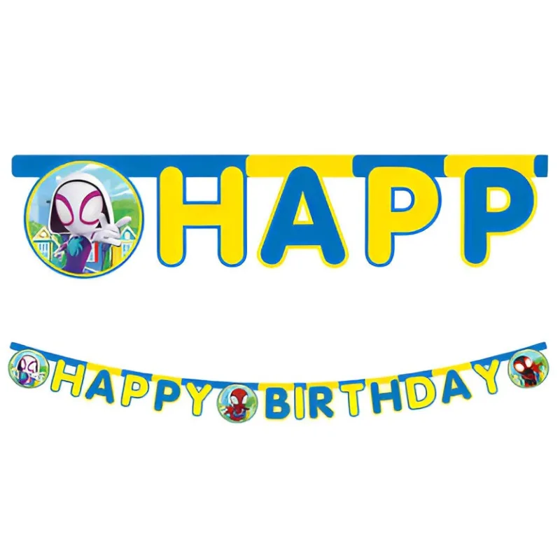 Γιρλάντα Happy Birthday - Spidey &amp; His Amazing Friends 200cm