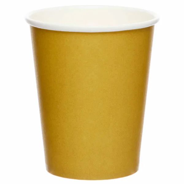 Ποτήρια χάρτινα χρυσά Creme Brulee (8 τεμ)