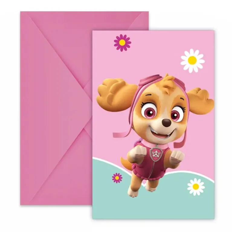 Προσκλήσεις Skye &amp; Everest - Paw Patrol (6 τεμ)