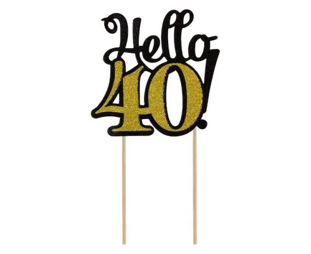 Topper τούρτας "Hello 40"