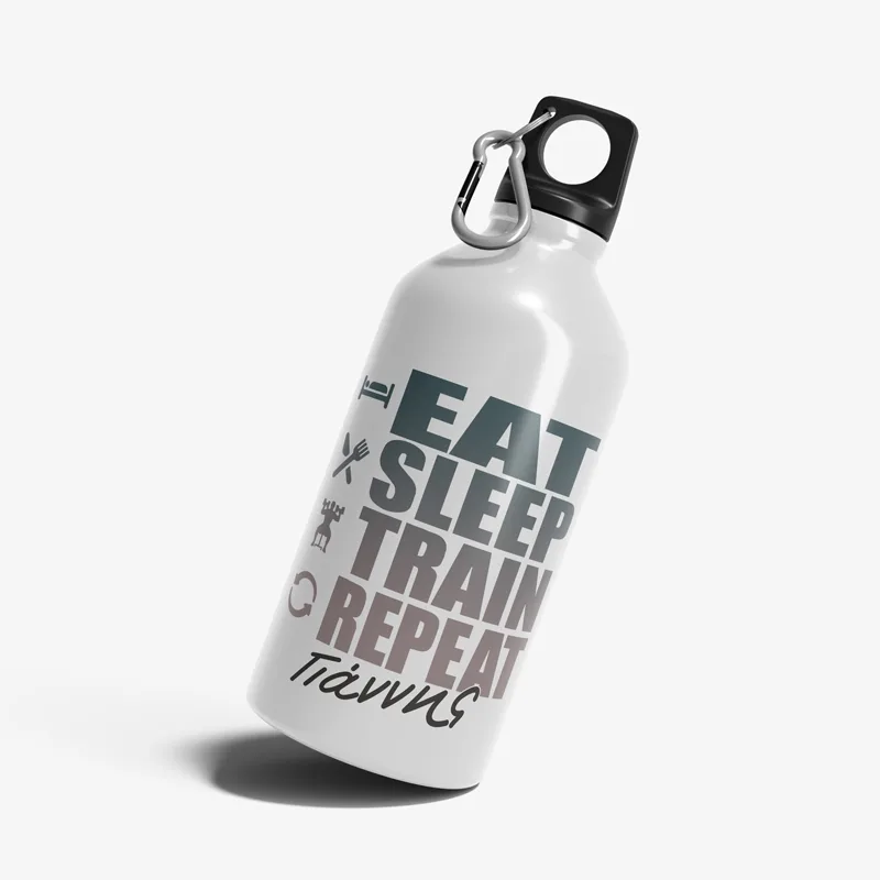 Ανοξείδωτο Παγούρι για Γυμναστήριο - Eat Sleep Train Repeat