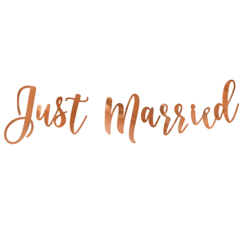 Γιρλάντα Ροζ Χρυσή - Just Married