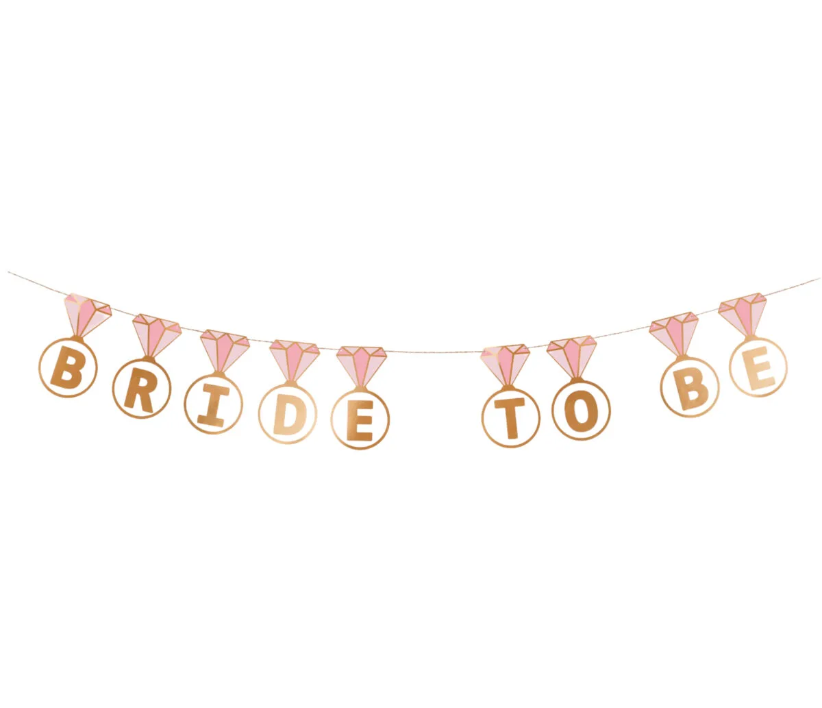 Γιρλάντα Bachelor "Bride to Be" με μονόπετρα 2.5 m