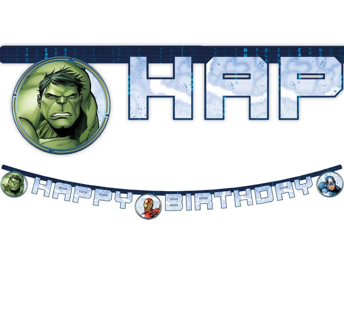 Avengers Γιρλάντα Happy Birthday 2m