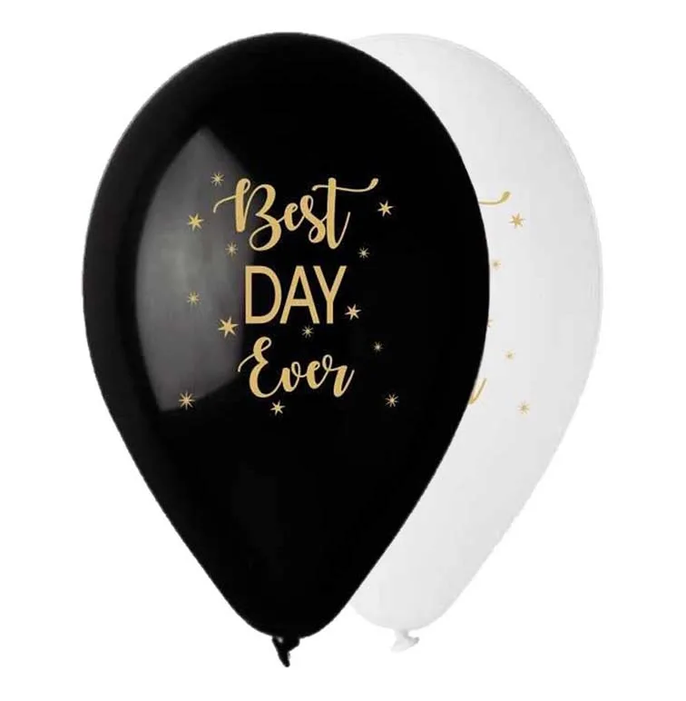 12" Μπαλόνι τυπωμένο Best Day Ever (25 τεμ)