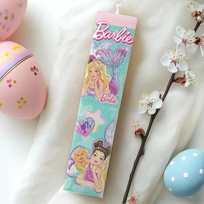 Λαμπάδα Barbie Γοργόνα Τυπωμένη