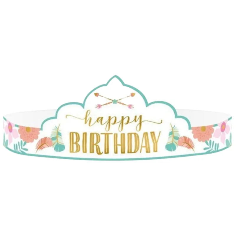 Τιάρες Boho Birthday Girl (8 τεμ)