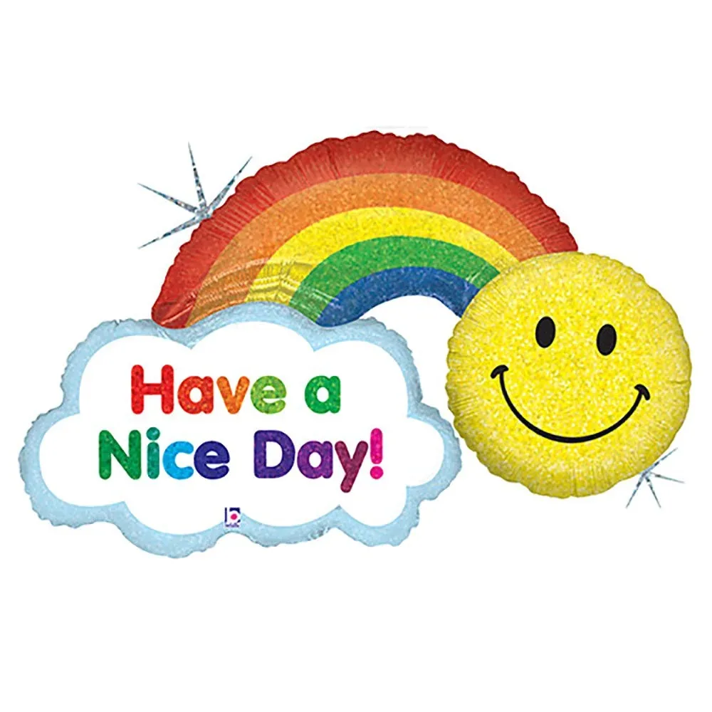 45" Μπαλόνι ουράνιο τόξο Have a Nice Day