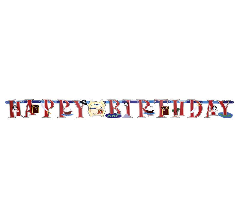 Μπάνερ πειρατές Happy Birthday 1,85m