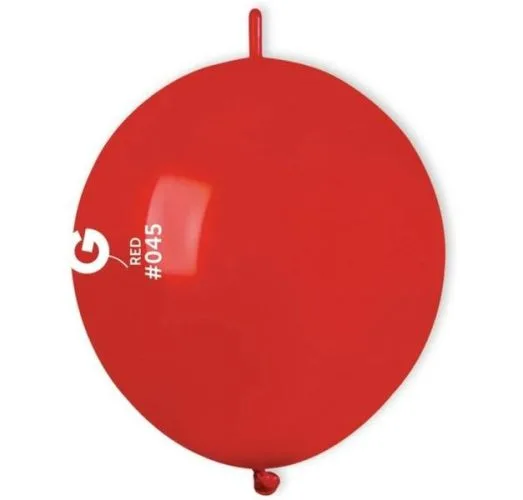 12" Μπαλόνι κόκκινο Link-O-loons με ουρίτσα (100 τεμ)